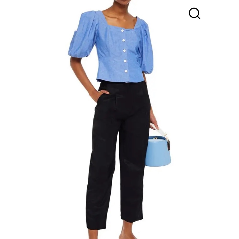 Sandro Chambray Puff-Sleeve Too - Picture 8 of 10